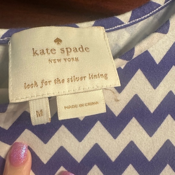 Blue and White Chevron Dress by Kate Spade - Picture 3 of 5
